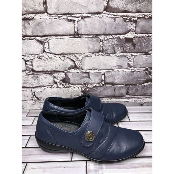 Spring Step Blue Leather Floral Casual Clogs Strap Shoes Women Sz 39EU/8.5M US - Picture 15 of 15